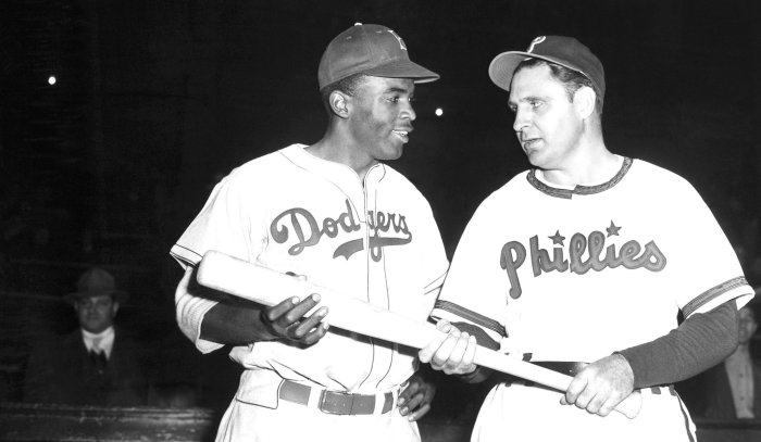 Jackie robinson ben chapman photo