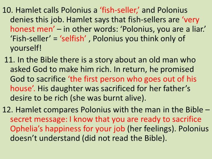 Why does hamlet call polonius a fishmonger